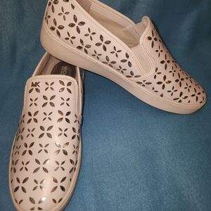 Michael Kors White Slip-On Women's Shoes